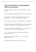 LRA 221 Finals Review Exam Questions With Correct Answers