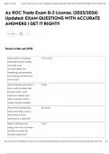 Az ROC Trade Exam B-3 License&period; &lpar;2025&sol;2026&rpar; Updated&colon; EXAM QUESTIONS WITH ACCURATE ANSWERS &vert; GET IT RIGHT&excl;&excl;