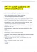 PPN 101 Quiz 1 Questions with 100&percnt; Correct Answers 