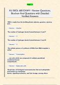 KU BIOL 600 EXAM 1 Review Questions&comma;  Biochem final Questions with Detailed  Verified Answers