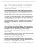 LEAN PORTFOLIO MANAGEMENT FUNDAMENTALS