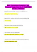 EMS Operations Questions and Answers &vert; Latest Version &vert; 2025&sol;2026 &vert;  Correct & Verified