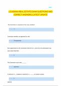 LOUISIANA REAL ESTATE EXAM QUESTIONS AND CORRECT ANSWERS &vert; LATEST UPDATE