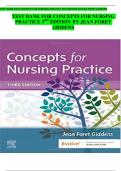 Test Bank Concepts for Nursing Practice 2ND  Edition 2025 by Jean Giddens&comma; Isbn no&semi; 9780323809825&comma; all 57 Chapters Covered&period;