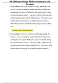 NR 503 Epidemiology Midterm Questions and  Answers   actual exam questions and correct detailed answers &lpar;verified answers&rpar; graded a&plus;