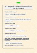 NCOER &lpar;AR 623-3&rpar; Questions with Detailed  Verified Answers 