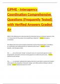 EJPME - Interagency Coordination Comprehensive Questions &lpar;Frequently Tested&rpar; with Verified Answers Graded A&plus;