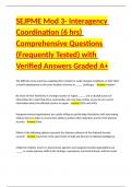 SEJPME Mod 3- Interagency Coordination &lpar;6 hrs&rpar; Comprehensive Questions &lpar;Frequently Tested&rpar; with Verified Answers Graded A&plus;