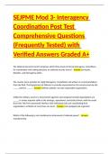 SEJPME test Comprehensive Questions &lpar;Frequently Tested&rpar; with Verified Answers Graded A  Package Deal