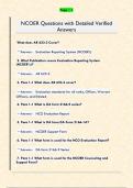 NCOER Questions with Detailed Verified  Answers 