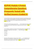 SEJPME Module 4 Pretest Comprehensive Questions &lpar;Frequently Tested&rpar; with Verified Answers Graded A&plus;