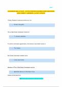  LOUISIANA REAL ESTATE - STATE PORTION LICENSE EXAM QUESTIONS AND CORRECT ANSWERS &vert; LATEST UPDATE