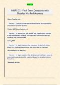 NURS 221 Final Exam Questions with  Detailed Verified Answers 