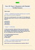 Nurs 221 Exam 2 Questions with Detailed  Verified Answers 