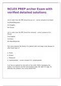 NCLEX PREP archer Exam with verified detailed solutions 