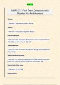NURS 221 Final Exam Questions with  Detailed Verified Answers