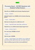 Promotion Board - NCOER Questions with  Detailed Verified Answers 