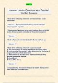 sonosim occular Questions with Detailed  Verified Answers 