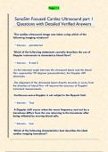 SonoSim Focused Cardiac Ultrasound part 1  Questions with Detailed Verified Answers 