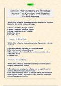 SonoSim Heart&colon;Anatomy and Physiology  Mastery Test Questions with Detailed  Verified Answers