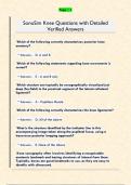 SonoSim Knee Questions with Detailed  Verified Answers