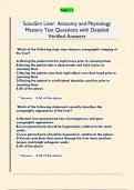 SonoSim Liver&colon; Anatomy and Physiology  Mastery Test Questions with Detailed  Verified Answers