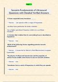 Sonosim-Fundamentals of Ultrasound  Questions with Detailed Verified Answers