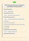 TEEX Paramedic Med Group 4 Questions  with Detailed Verified Answers 