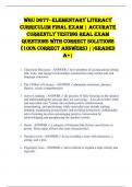 WGU D677- Elementary Literacy Curriculum FINAL EXAM &vert; ACCURATE CURRENTLY TESTING REAL EXAM QUESTIONS WITH CORRECT SOLUTIONS &lpar;100&percnt; CORRECT ANSWERS&rpar; &vert;&vert;GRADED A&plus;&vert;