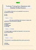 TruGreen Training Exam Questions with  Detailed Verified Answers