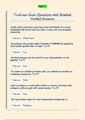 TruGreen Exam Questions with Detailed  Verified Answers