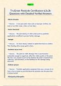 TruGreen Pesticide Certification 6&comma;3a&comma;3b  Questions with Detailed Verified Answers