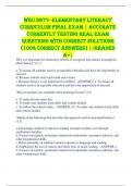 WGU D677- Elementary Literacy Curriculum FINAL EXAM &vert; ACCURATE CURRENTLY TESTING REAL EXAM QUESTIONS WITH CORRECT SOLUTIONS &lpar;100&percnt; CORRECT ANSWERS&rpar; &vert;&vert;GRADED A&plus;&vert;