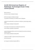 ALHE 2210 American Registry of Radiologic Technologist Exam 4 fully solved passed