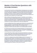 Module 4 Final Review Questions with Accurate Answers