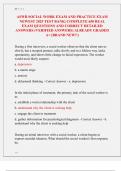 ASWB SOCIAL WORK EXAM AND PRACTICE EXAM  NEWEST 2025 TEST BANK&vert; COMPLETE 650 REAL  EXAM QUESTIONS AND CORRECT DETAILED  ANSWERS &lpar;VERIFIED ANSWERS&rpar; ALREADY GRADED  A&plus; &lpar;BRAND NEW&excl;&excl;&rpar; 