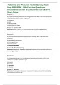  Maternity and Women&rsquo;s Health Nursing Exam Prep 2025&sol;2026 &vert; 200&plus; Practice Questions&comma; Detailed Rationales & Comprehensive OB&sol;GYN Study Guide