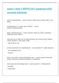 exam 1 term 3 PNVN 1631 questions with accurate solutions