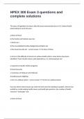HPEX 300 Exam 3 questions and complete solutions 