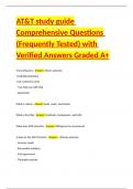 AT&T study guide Comprehensive Questions &lpar;Frequently Tested&rpar; with Verified Answers Graded A&plus;