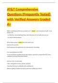 ATT test  Comprehensive Questions &lpar;Frequently Tested&rpar; with Verified Answers Graded A  Package Deal