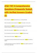 AT&T TKT II Comprehensive Questions &lpar;Frequently Tested&rpar; with Verified Answers Graded A&plus;