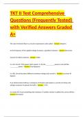 TKT II Test Comprehensive Questions &lpar;Frequently Tested&rpar; with Verified Answers Graded A&plus;