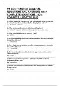 VA CONTRACTOR GENERAL QUESTIONS AND ANSWERS WITH COMPLETE SOLUTIONS 100&percnt; CORRECT &vert;UPDATED 2025