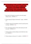 Mass Plumbing Code LATEST UPDATED 2025&sol;2026 Exam WITH COMPLETE  Questions and SURE VERIFIED SOLUTIONS 100&percnt; GRADED AT A&plus; SCORE&excl;&excl; SURE GUARANTEED PASS&excl;&excl;