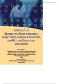 TESTBANK ESSENTIALS OF GENETIC AND GENOMIC NURSING&colon; COMPETENCIES&comma; CURRICULA GUIDELINES&comma; AND OUTCOME INDICATORS&comma; 2ND EDITION
