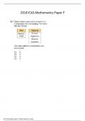 2018 ICAS Mathematics Paper F &mdash; Past Paper &plus; Answer Key &lpar;PDF&rpar;