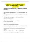 MERA CUSTOMER SERVICE EXAM 3 QUESTIONS AND 100&percnt; CORRECT ANSWERS&excl;