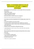 MERA CUSTOMER SERVICE EXAM QUESTIONS AND 100&percnt; CORRECT ANSWERS&excl;
