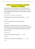 BUNDLE OF MERA EXAMS ALL WITH QUESTIONS AND 100&percnt; CORRECT ANSWERS
